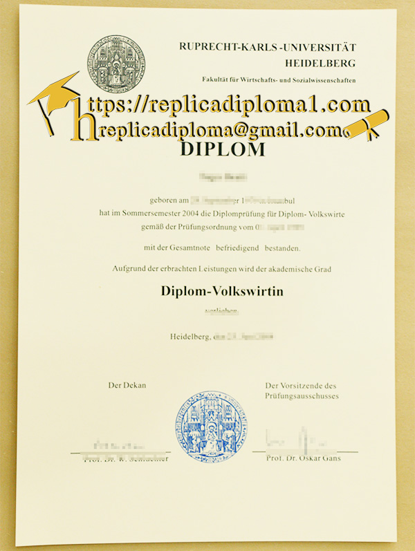 Why Do Replica Diplomas of Ruprecht Karls Universit