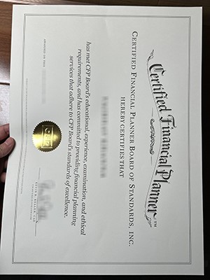 Is it possible to buy a fake CFP certificate in 3 d