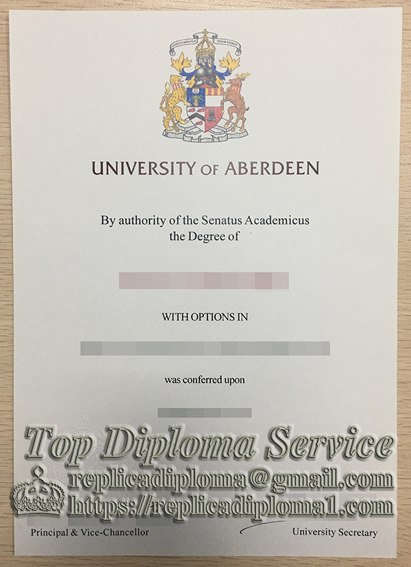University of Aberdeen degree, University of Aberdeen diploma