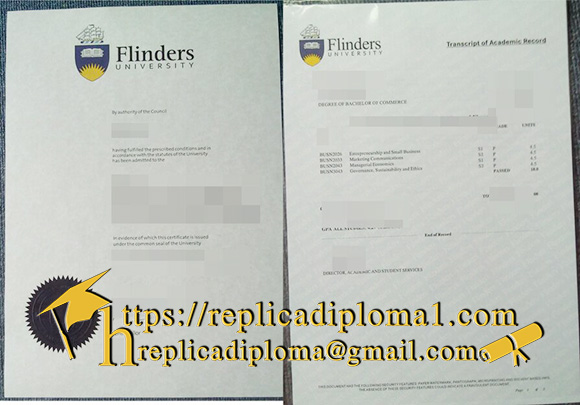 degree and transcript of Flinders University