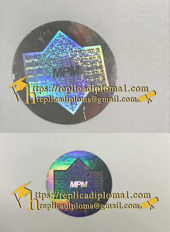MPM certificate hologram