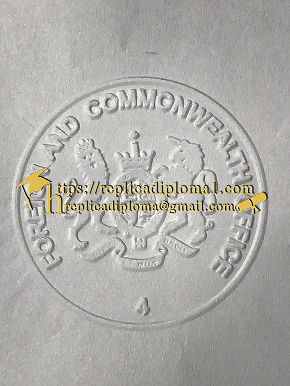 raised seal on the fake certificate