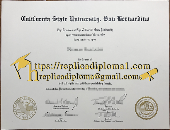 California State University, San Bernardino degree, CSUSB diploma
