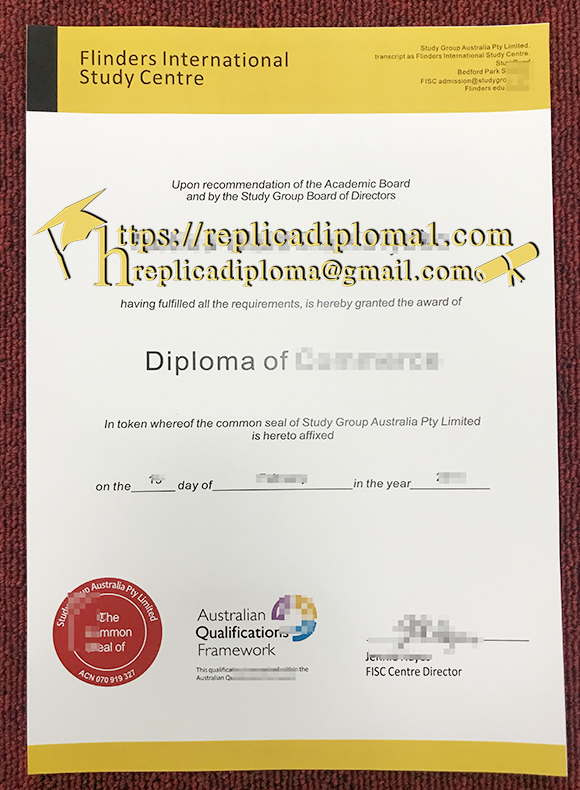 FISC diploma free sample of Flinders International Study Centre diploma from replicadiploma1.com