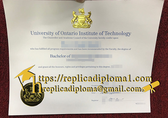 free sample of UOIT degree from replicadiploma1.com