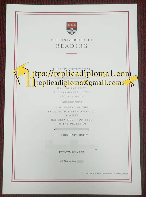 University of Reading diploma from replicadiploma1.com