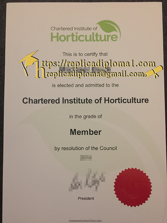 chaatered institute of hortuculture cetificate
