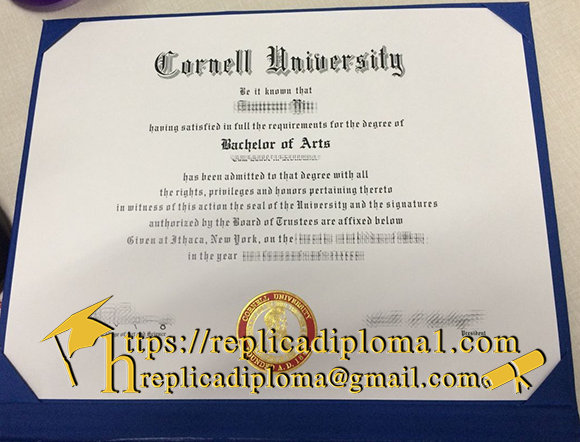 free sample of Cornell University diploma from replicadiploma1.com